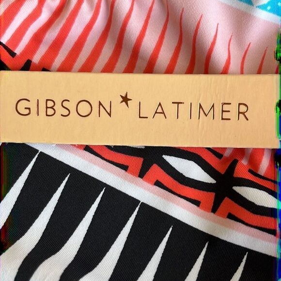 Gibson Latimer Black and White Geometric Bikini Bottom Size Large - Picture 7 of 8
